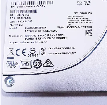 For S3710 800G DC SSDSC2BA800G4 2 5 inch enterprise grade SSD solid state drive