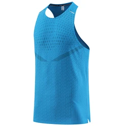Men's Breathable Mesh Gym Vest - Summer Cool Beach Travel Undershirt & Fashionable Training Tank Top - 2XL (Blue)