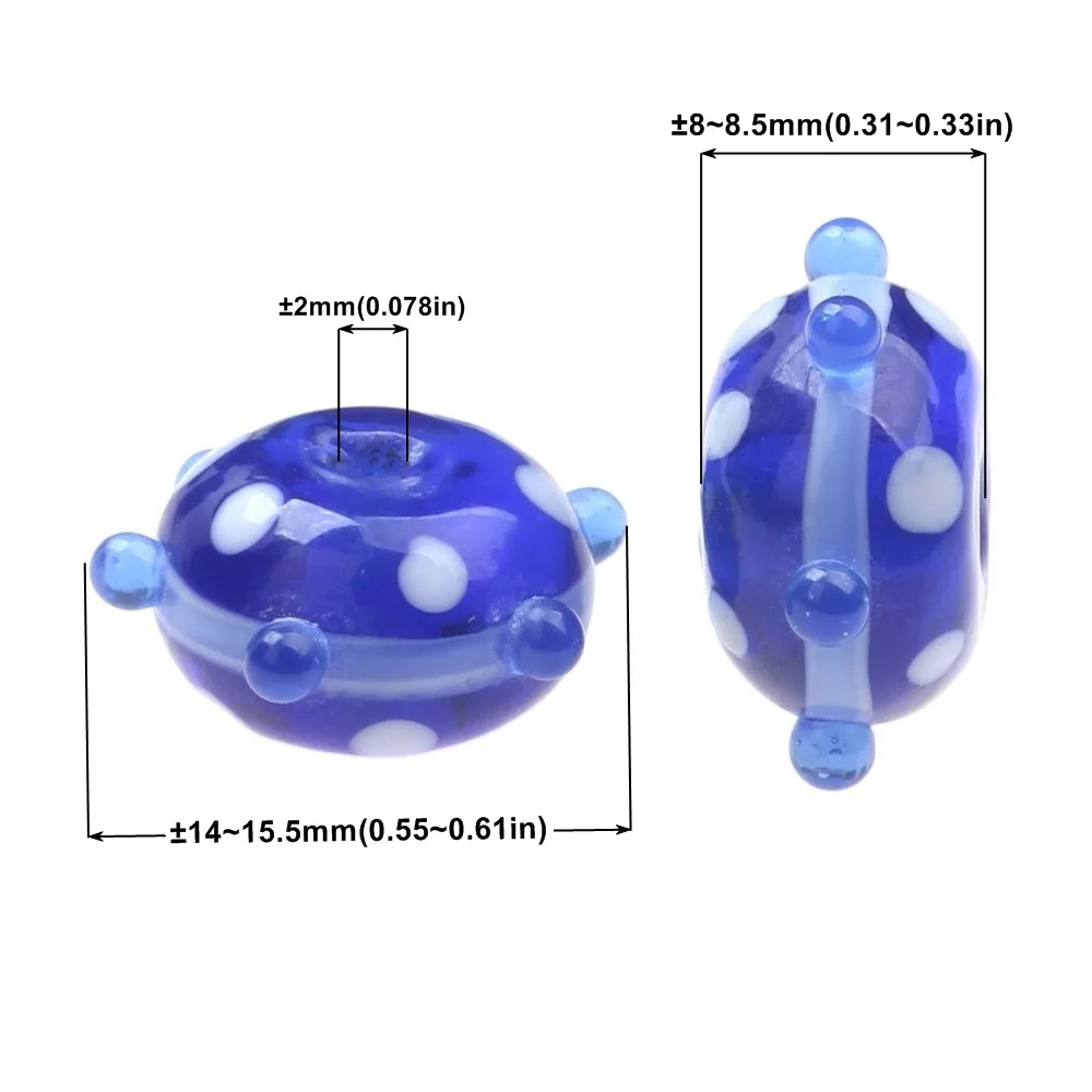 Vintage Floral Handmade Lampwork Glass Beads