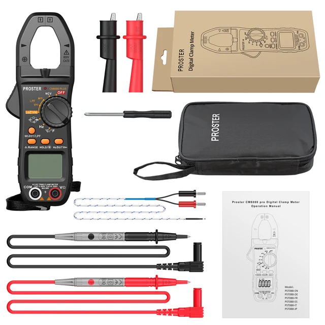 Pince Ampèremétrique Numérique NCV, Proster 800A Multimetre
