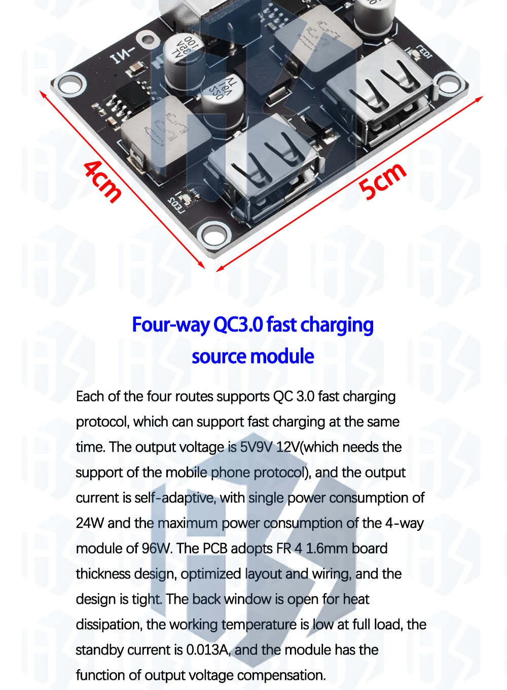 1 ~ 5PCS EGBO USB QC3.0 QC2.0 DC-DC Buck Converter Lade Step Down Modul 6-32V 9V 12V 24V zu Schnelle Schnell Ladegerät Platine – Detail 7