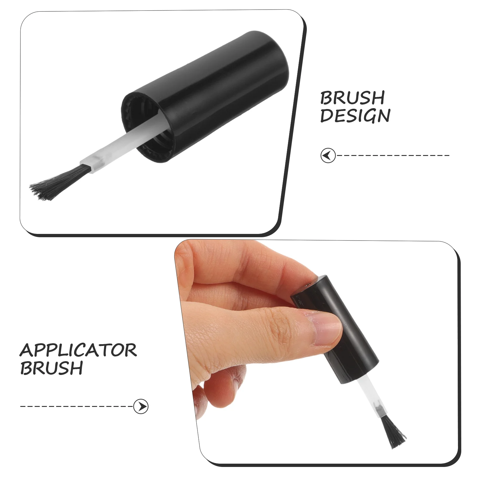 10pcs Nail Polish Brush Replacement Kit Empty Nail Polish Bottle Caps with Brushes DIY Manicure Tools for Gel Liquid and Dip Pow 4