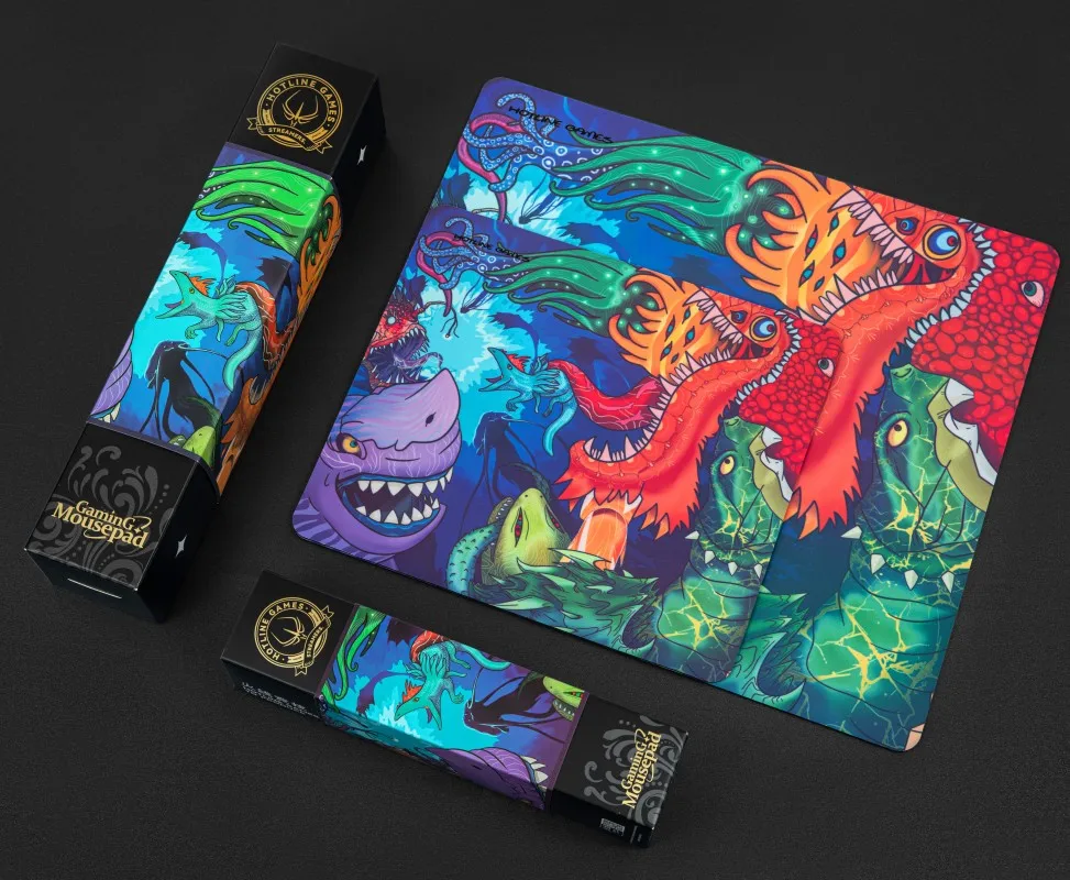Jogos Hotline Gaming Mousepad Nova Flâmula Rainbow Phantom Jogo de Revestimento Tamanho Extragrande Borda sem Bloqueio Fps - Imagem 3