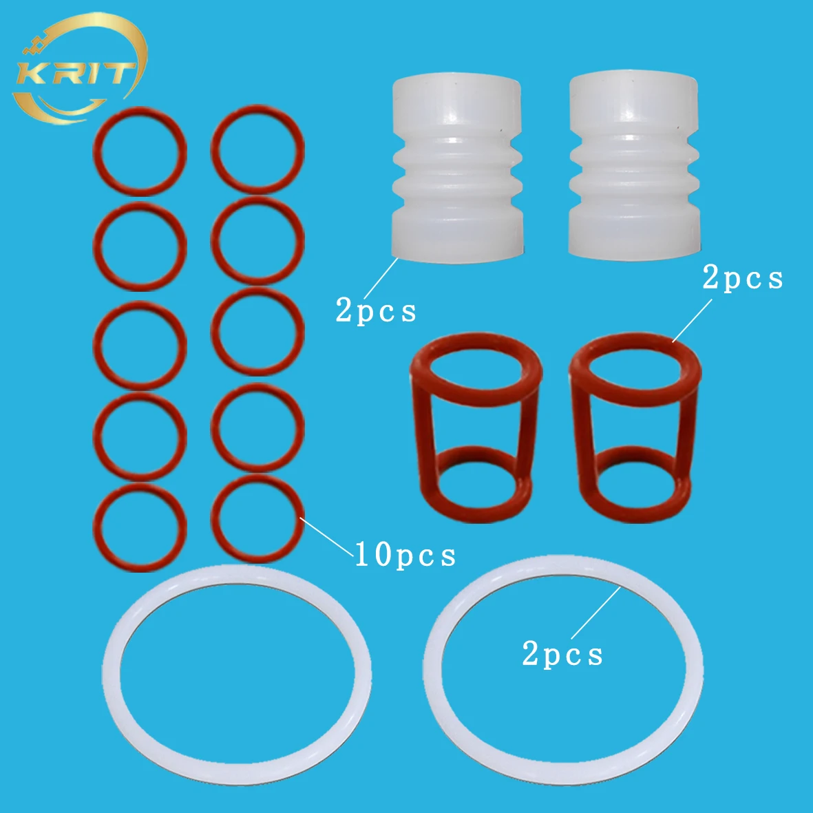 16 PCS Silicone Sealing Rings Corrugated Sleeve Outer Diameter 28mm O H Shaped Gaskets BQL Ice Cream Maker Parts ice cream machine parts