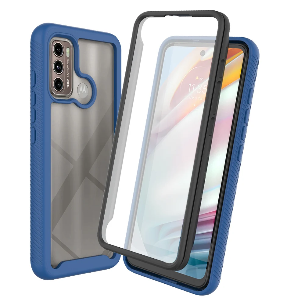 360 Full Body Transparent Screen Protector Case with Built-in Heavy Duty PET Cover