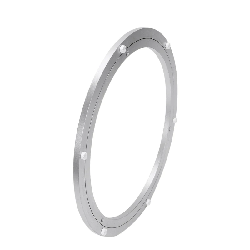 

4X Aluminium Rotating Turntable Bearing Swivel Plate 12 Inch Silver