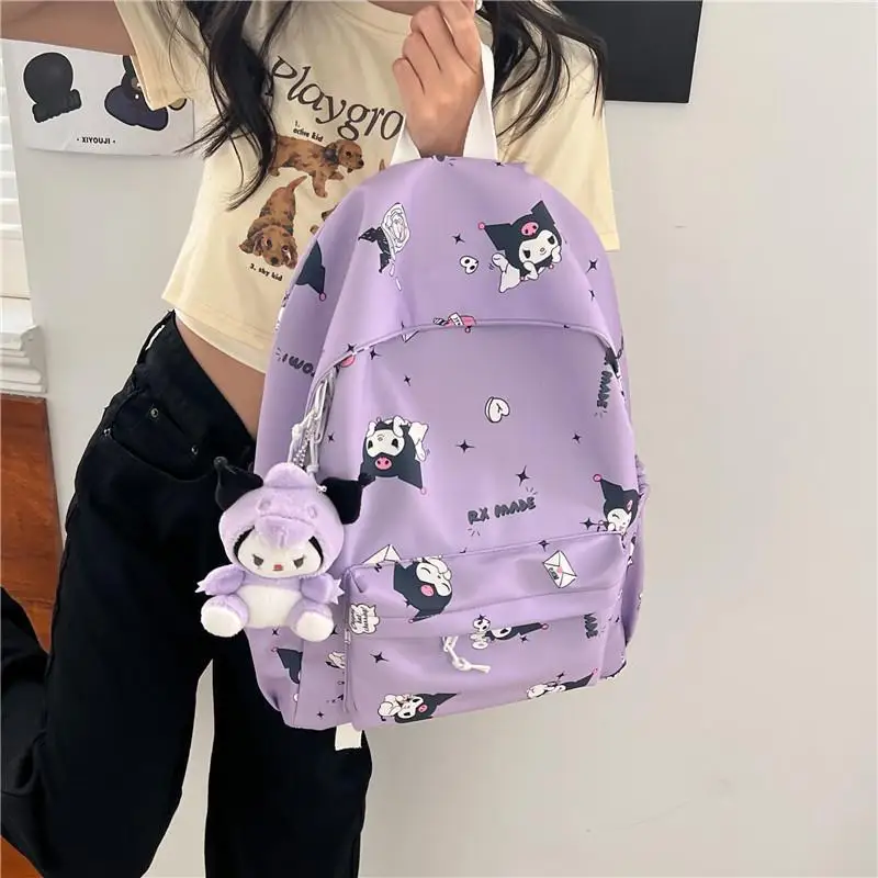 

Kawaii Sanrio Backpack Kuromi Girl Schoolbag Cute Backpack for Middle School High School Students Large Capacity Backpack