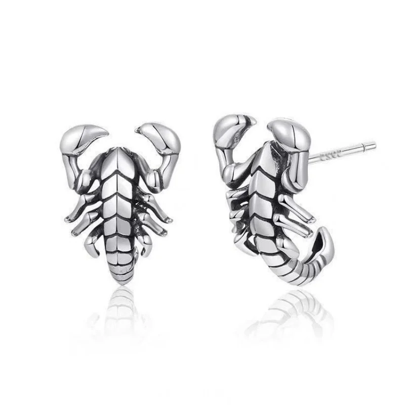 Buyee 925 Sterling Silver Personality Earring Cute Scorpion Earring for Women Man Exaggeration Hiphop Fine Jewelry Earring - Image 6