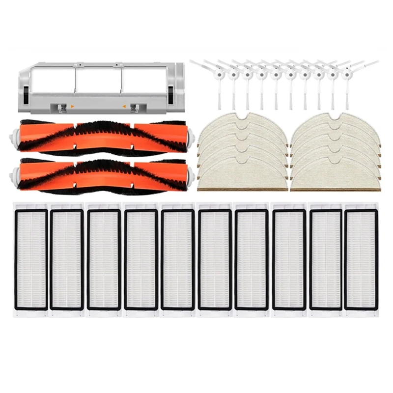 

Запчасти для робота-пылесоса Xiaomi Roborock S5 S6 Pure S60 S65 S50 E25 E4, основная щетка, насадка на швабру, тканевая боковая щетка, фильтр