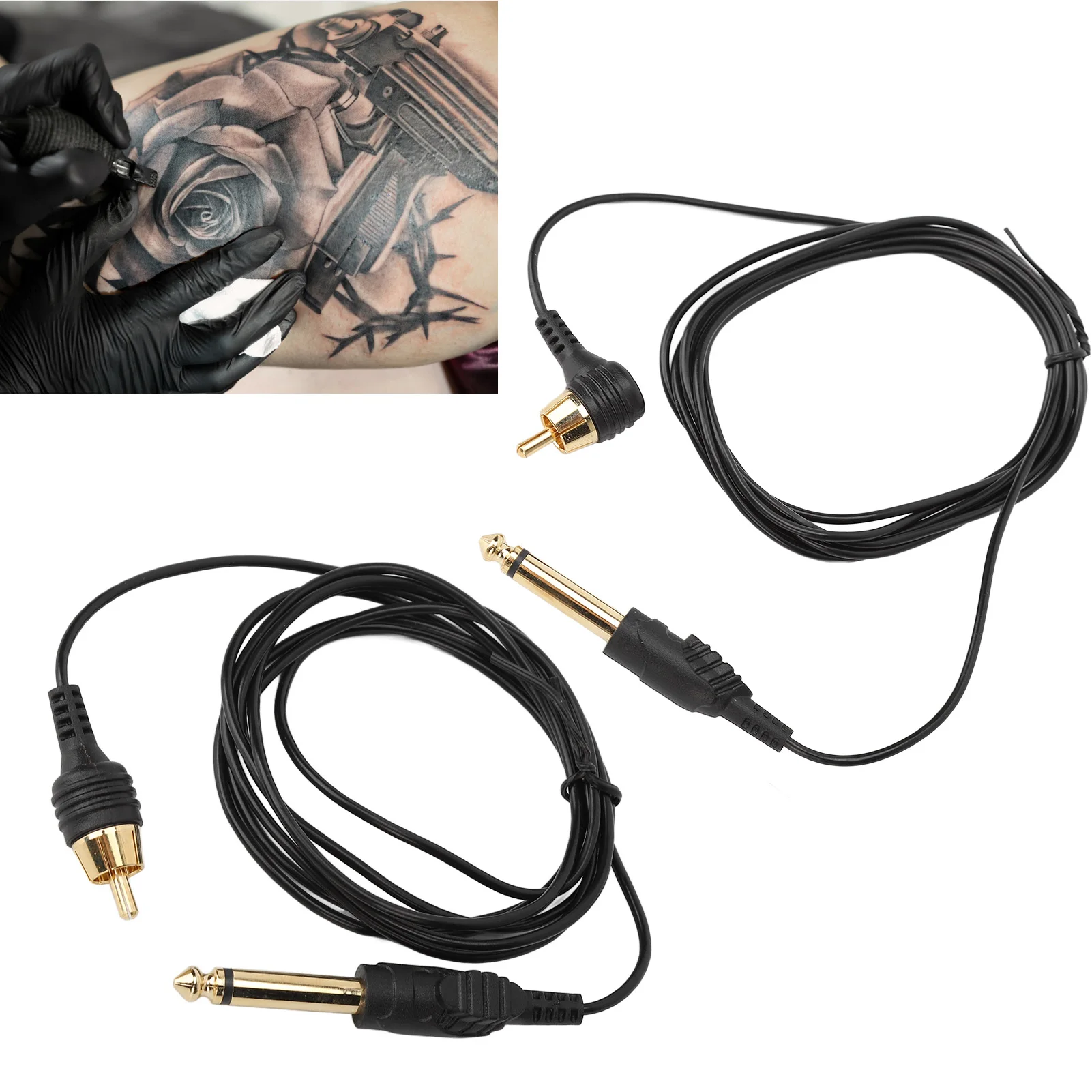 2m/6.6ft Tattoo Clip Cord Tpe Tattoo Clip Cable Tattoo Machine Power