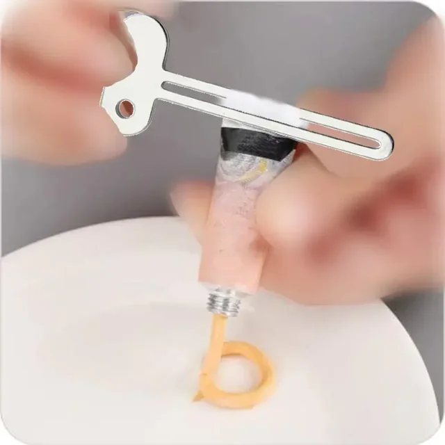 1/3/5 pezzi in acciaio inox dentifricio tubo spremiagrumi chiave metallica dentifricio spremiagrumi per bagno tinture per capelli tubi cosmetici spremiagrumi 5