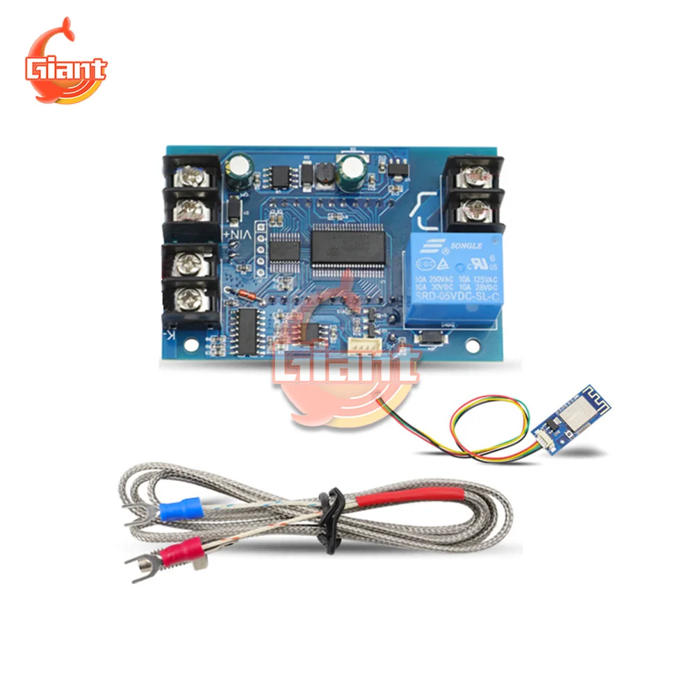 K Type Thermocouple DC 6-30V T04 WIFI High Temperature Digital Thermostat Controller Board Module -99℃-999℃ 12V 24V