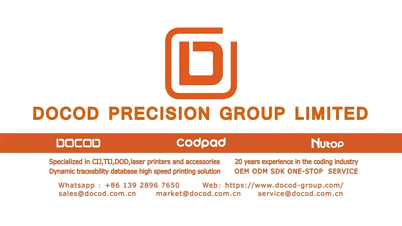 Docod OEM T180E 12 7 мм онлайн TIJ термоструйный принтер дата партии штрих-код GS1 печатная