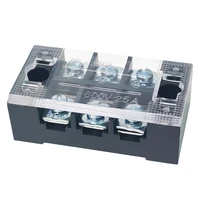 1PCS TB2503 Dual Row Thick Copper Screw Terminal Block Flame Retardant Grounding Strip Wire Connector Durable 600V 25A 6