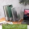 6 Pcs Clear Acrylic Magazine File Holder Plastic Desk Organizer with Handle Basics Vertical, Magazines Racks 3