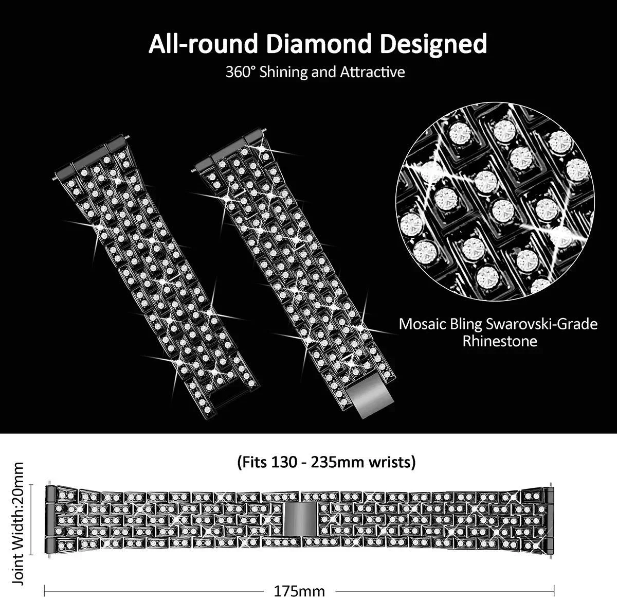Diamond Metal Bracelet Strap