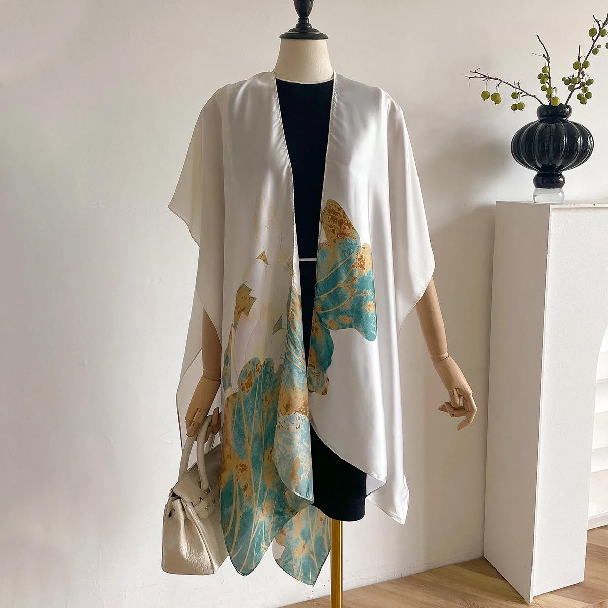 Summer Sunscreen Design Satin Silk Forked Shawl Hijab Scarf Women Fashion Beach Stole Wraps Bufanda Female Headkerchief Echarpe