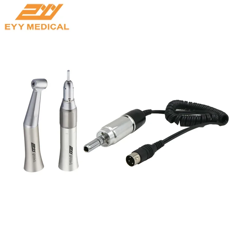 

EYY Dental Contra Angle Low Speed Handpiece Straight Turbine Handpiece Drill Dentistry 18 Handle E-type Tool Kit
