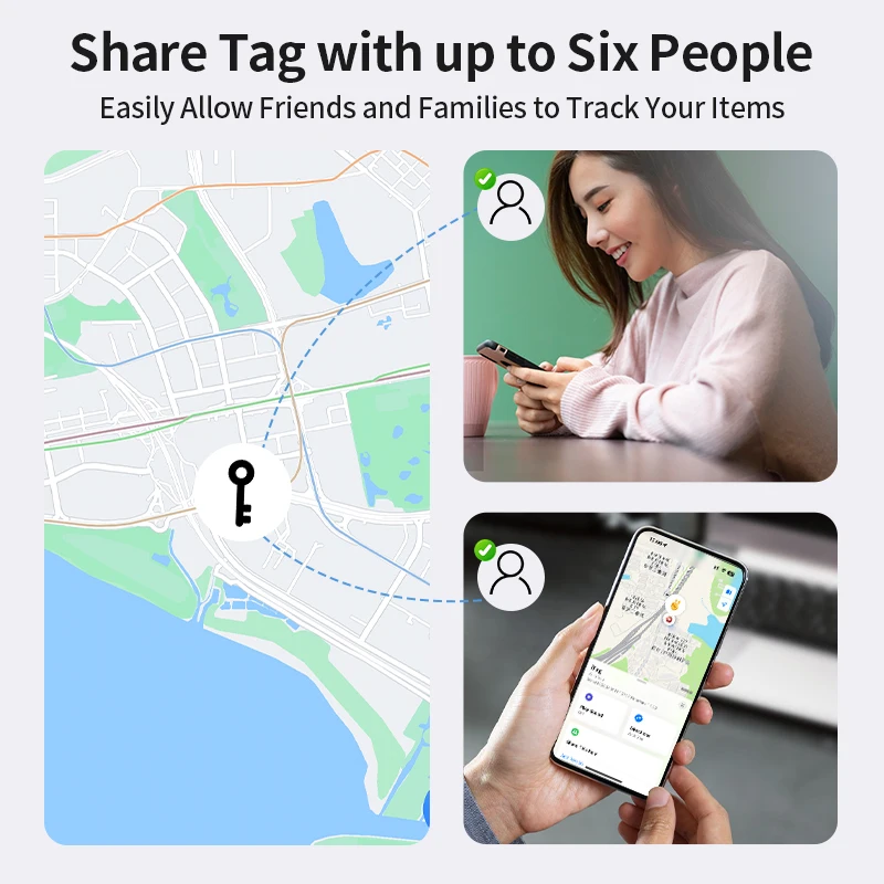 RSH Smart Airtag Bluetooth GPS Tracker Work withiOS System Air Tag Tracker Mini Locator Bag Luggage Suitcase Pet Key Finder
