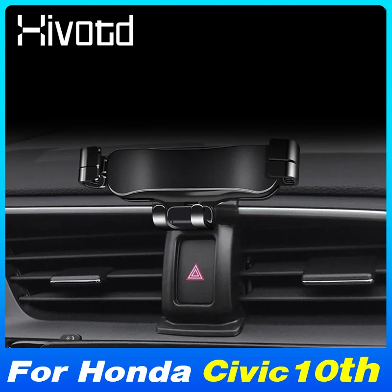 

Car Phone GPS Stand Rotatable Holder For Honda Civic 2023 9th 10th 11th Fixed Bracket ABS Material Automotive Cellphone Mount