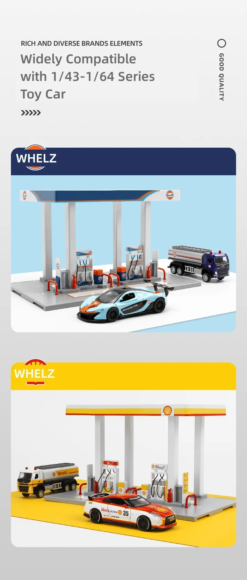 1:64 Shell Benzin İstasyonu Model Seti