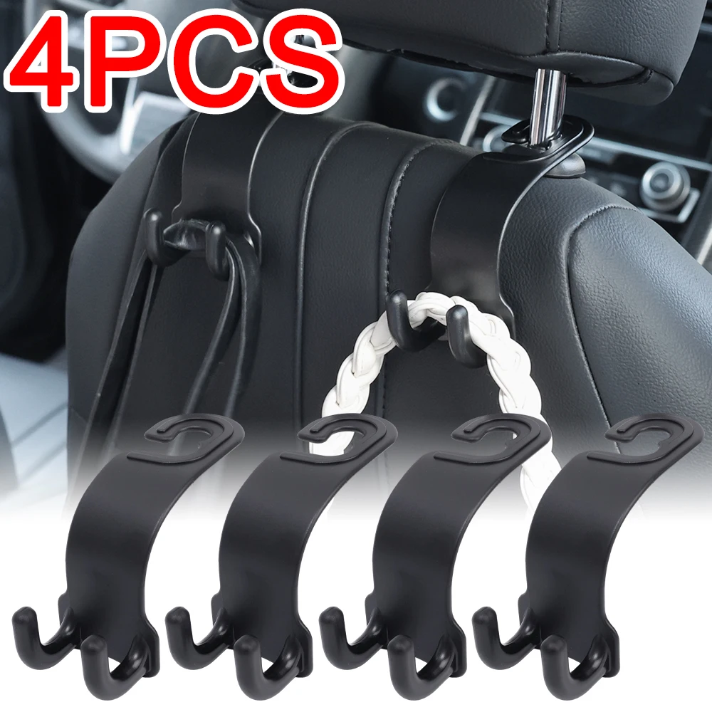 

Car Seat Back Hook Double Hook Auto Headrest Hanger Clothes Purse Bag Organizer Holder Hanging Travel Car Interior Accessories