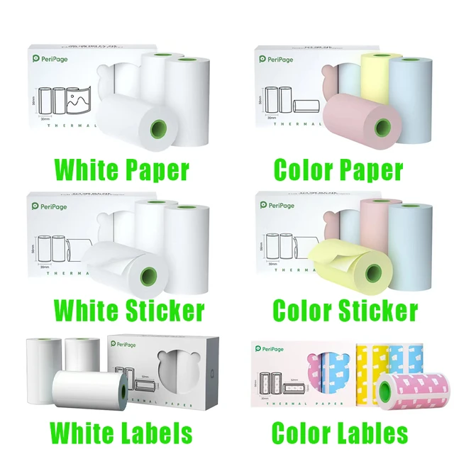 Étiquette en papier thermique papier blanc autocollant papier imprimante d' étiquettes thermiques autocollant en papier pour imprimante Photo PAPERANG  péripage 