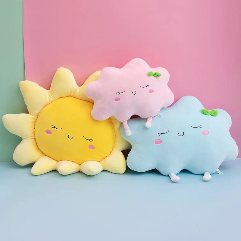 

Cute Sun Cloud Plush Pillow Plush Sun Cloud Toy Car Pillow Home Decor Kids Toys Stuffed Soft Creative Model Number Certification