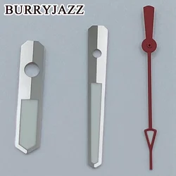 Elegant Silver and Black Watch Hands with Green Luminous Finish (Silver Red)