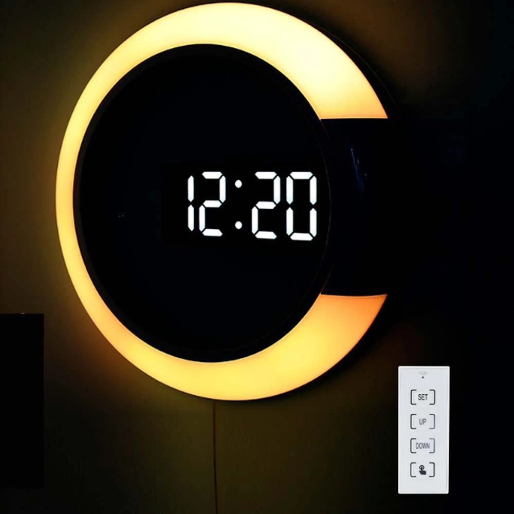 3d Digital Alarm Led | Clock Digital Wall Led Design - 3d Led Wall - Aliexpress