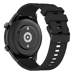 Versatile 22mm Silicone Watch Band - Durable Strap Bracelet - Mi Watch Color 2 (Black)