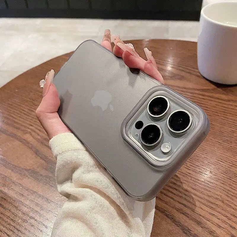 thumbnail image 1 of Soft Matte Candy Transparent Phone Case For iPhone 11 12 13 14 15 16 Pro Max X Xs XR 8 7 Plus Shockproof Silicone Bumper Cover, 1 of 3