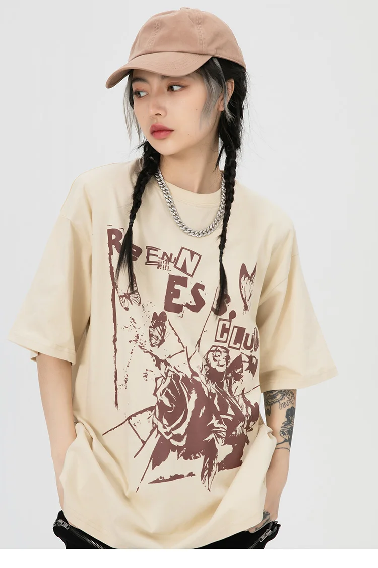 Rose Butterfly Graphic T-Shirt S732d93ed4bc341f7aed8f98fe66ed622k