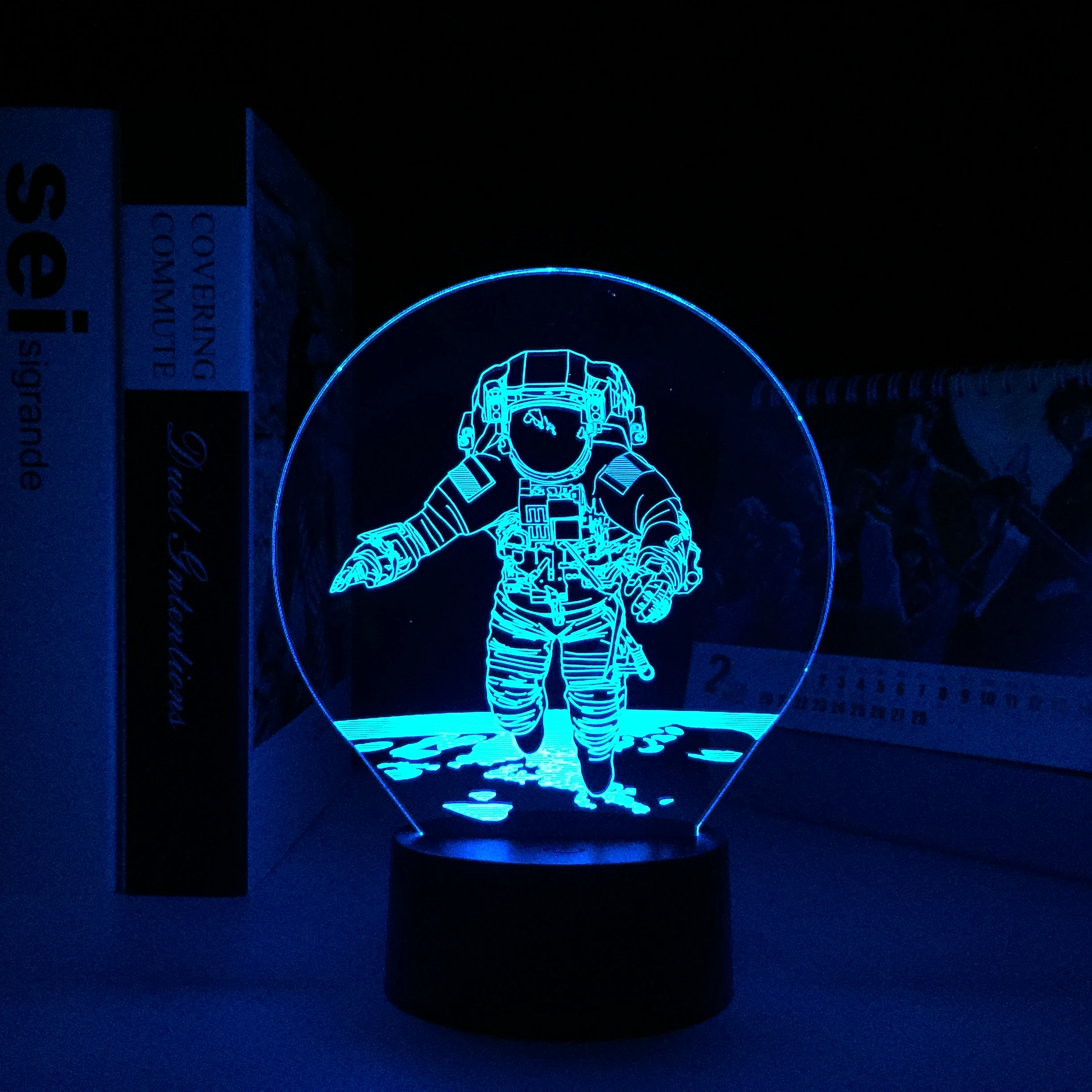 Besmettelijke ziekte Doodskaak Referendum Astronaut 3D Led Nacht Lampen 7 Kleuren Change Illusie Nachtlampje Jongen  Slaapkamer Decoratie Verlichting Lamp Kids Verjaardagscadeau| | - AliExpress