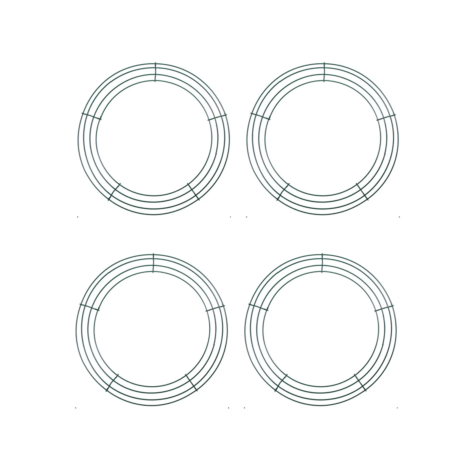 

4pcs 16inch Valentines Home Door Durable Universal Art Wire Wreath Frame DIY Craft Multifunctional Festival Decor Metal Ring