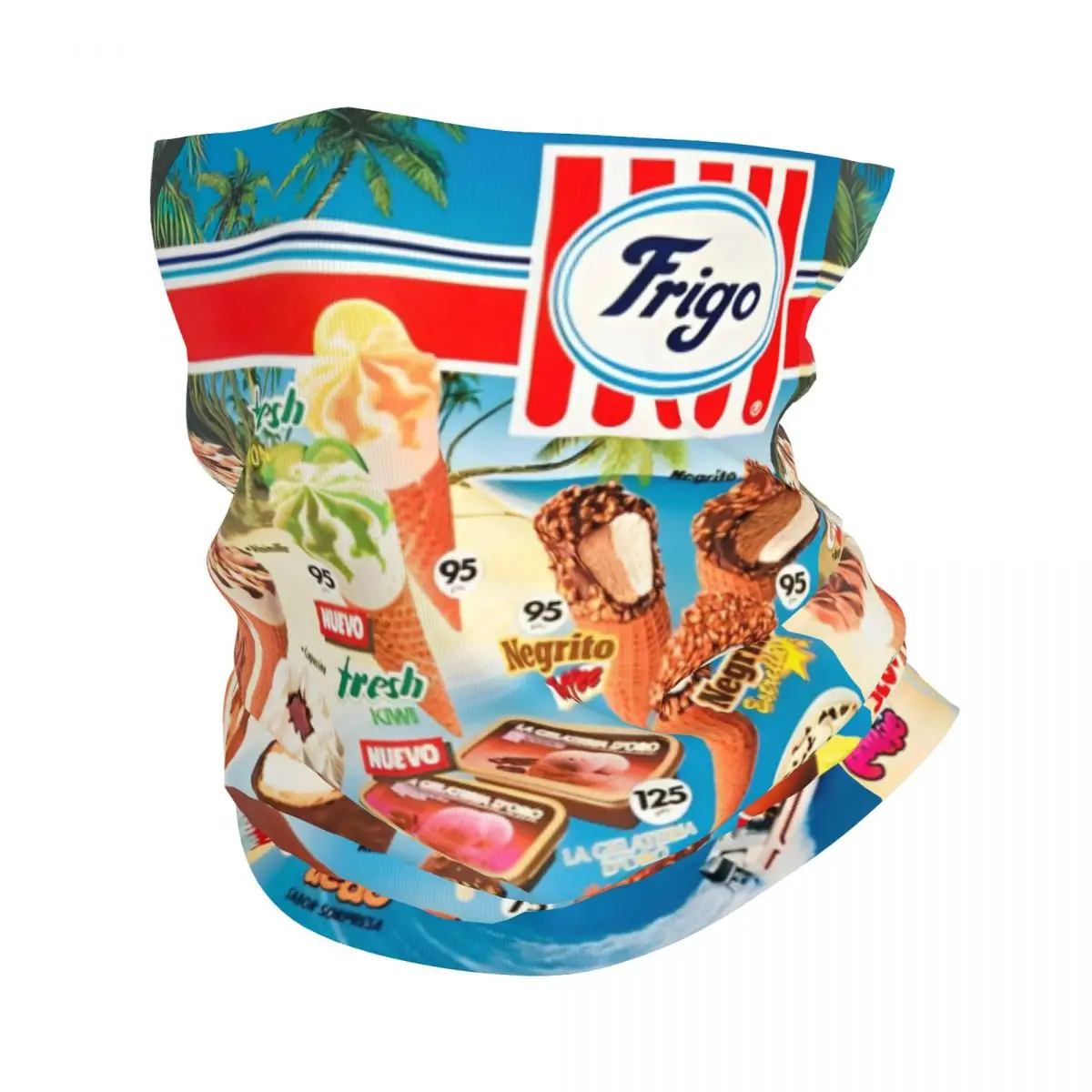 

Бандана для мороженого унисекс, винтажный шарф-труба с принтом, многофункциональная дышащая Балаклава для верховой езды