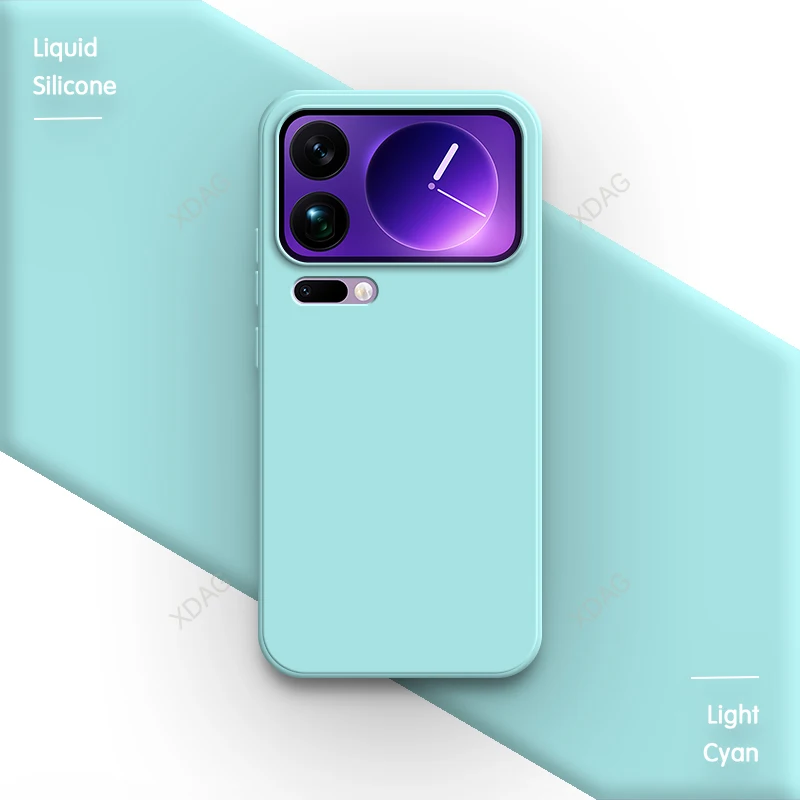 Candy Color Liquid Silicone Phone Case - Soft Simple Original Back Cover