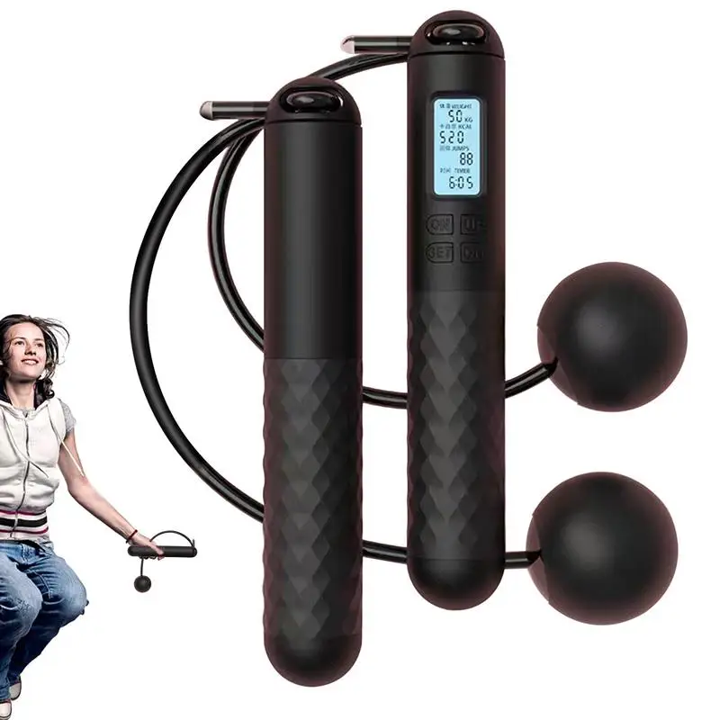 Weighted Skipping Rope Fitness Ropeless Jump Rope With Counter Cordless Counting For Fitness Accessories