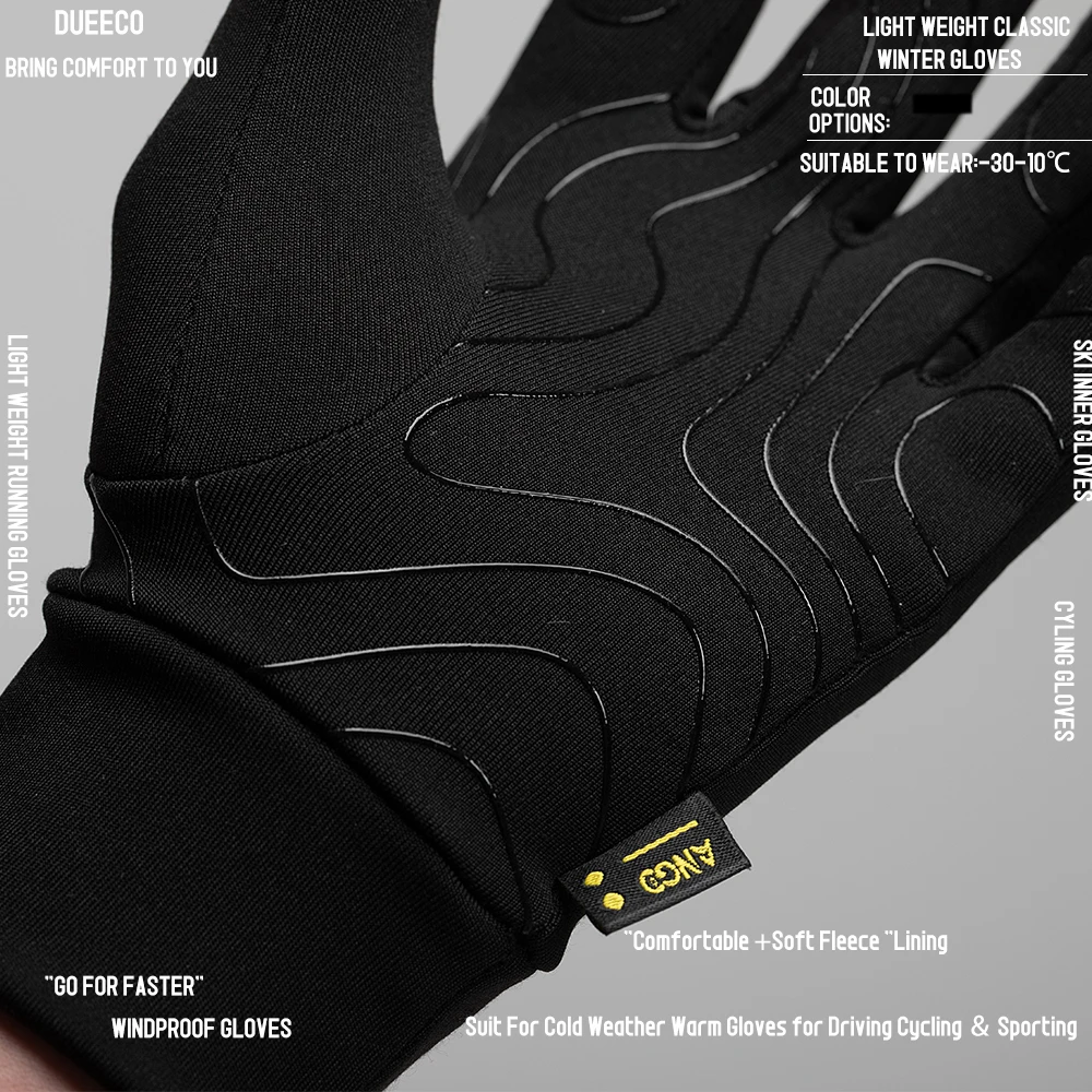 Lightweight Running Gloves With Touch Screen Anti-Slip Warm Gloves Liners for Cycling Biking Sporting Driving for Men Women 5
