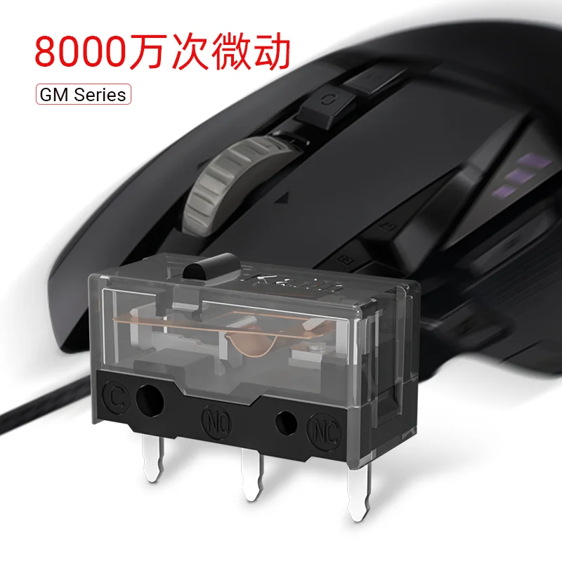Kailh gm 8.0 Micro Interruptor Contator do Ouro 80 Milhão Vida do Clique Rato de Computador Botão Esquerdo e Direito do Micro Interruptor Novo a 10 Pcs - Imagem 3