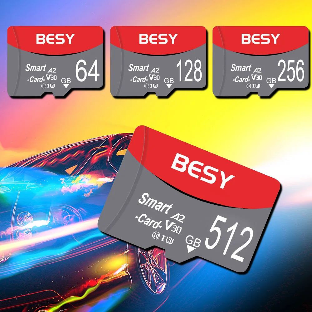 SD 메모리 카드 휴대 전화 게임 카메라용 미니 SD/TF 32GB U3, 64GB, 128GB, 256GB, U3 C10