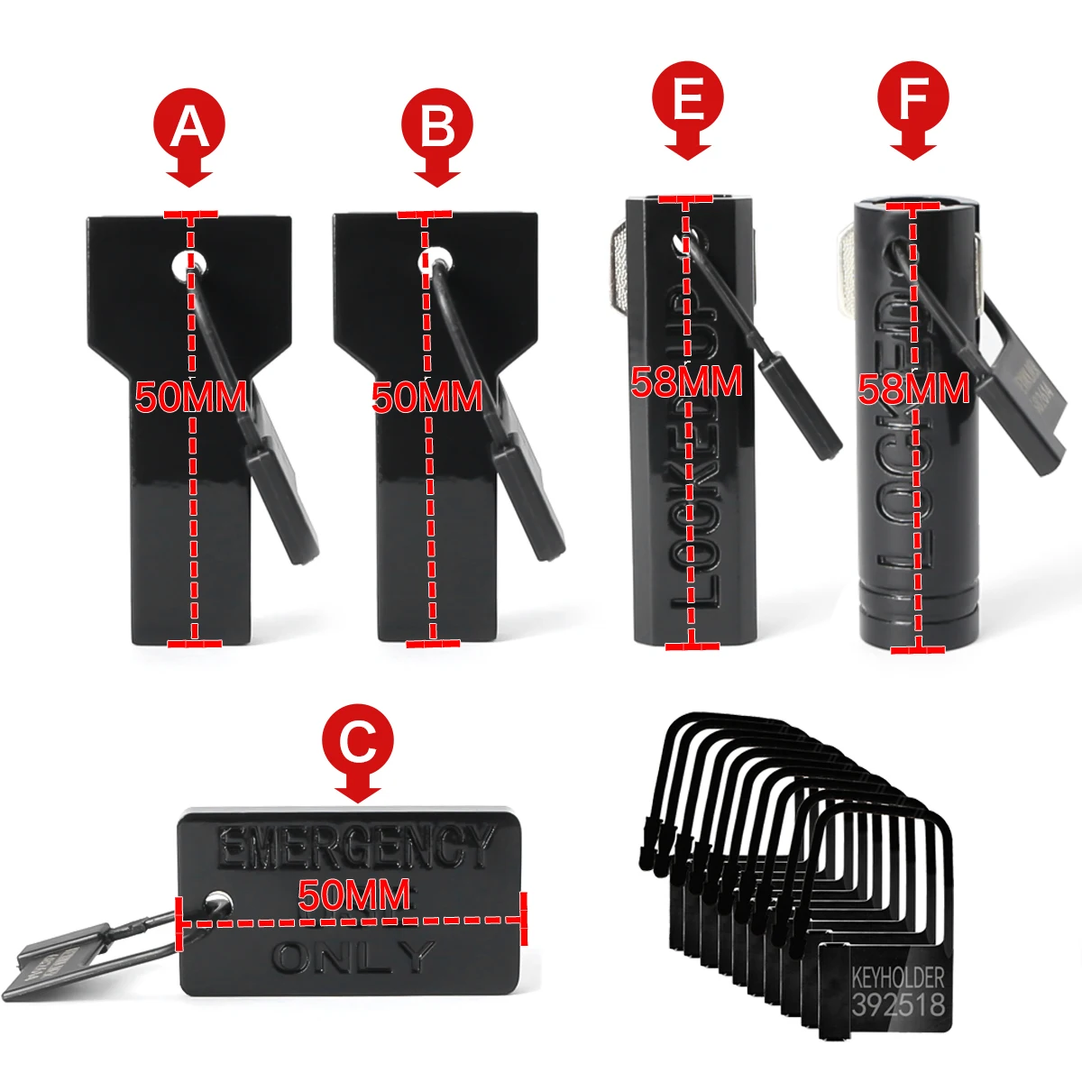 Penis Chastity Cage Chastity Device Key Safe Lock Tube Holder Disposable Plastic Coding Lock Keyholder Cock Cage Anti-Cheating Sex Toys Accessories