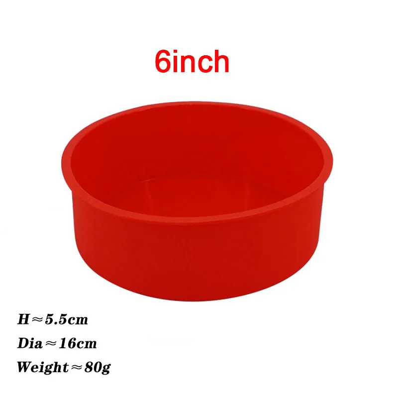 Silicone Nonstick Round Cake Mold for Baking, Pastries, and Desserts (4-10 Inch)