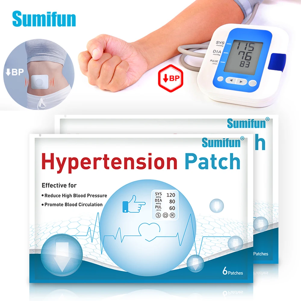 

6/18/30/42/60pcs Hypotensive Patch Lower Blood Pressure Sugar Balance Clean Blood Vessel Massage Sticker Anti Hypertension Care