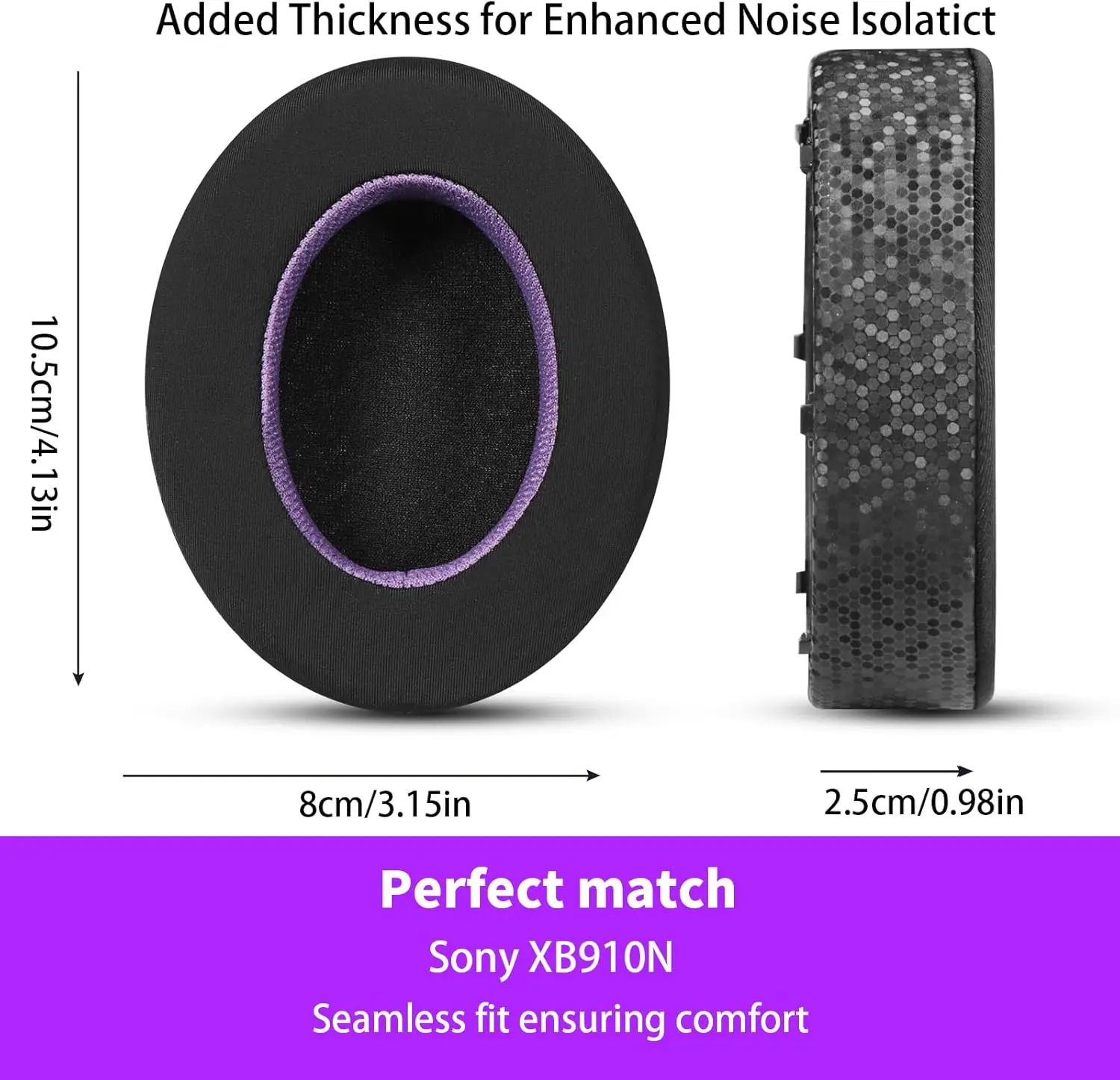 Replacement Ear pads for Sony WH-XB910N Headphones Skin-Friendly Cotton Memory Foam Ear Cushions High Quality Earpads headset