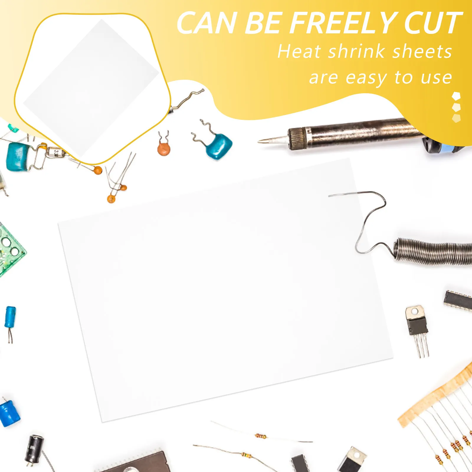 10Pcs 열 수축 재료 DIY 공예용 수축 시트 수공예품 공급 열 수축 필름 시트 스크래치 방지
