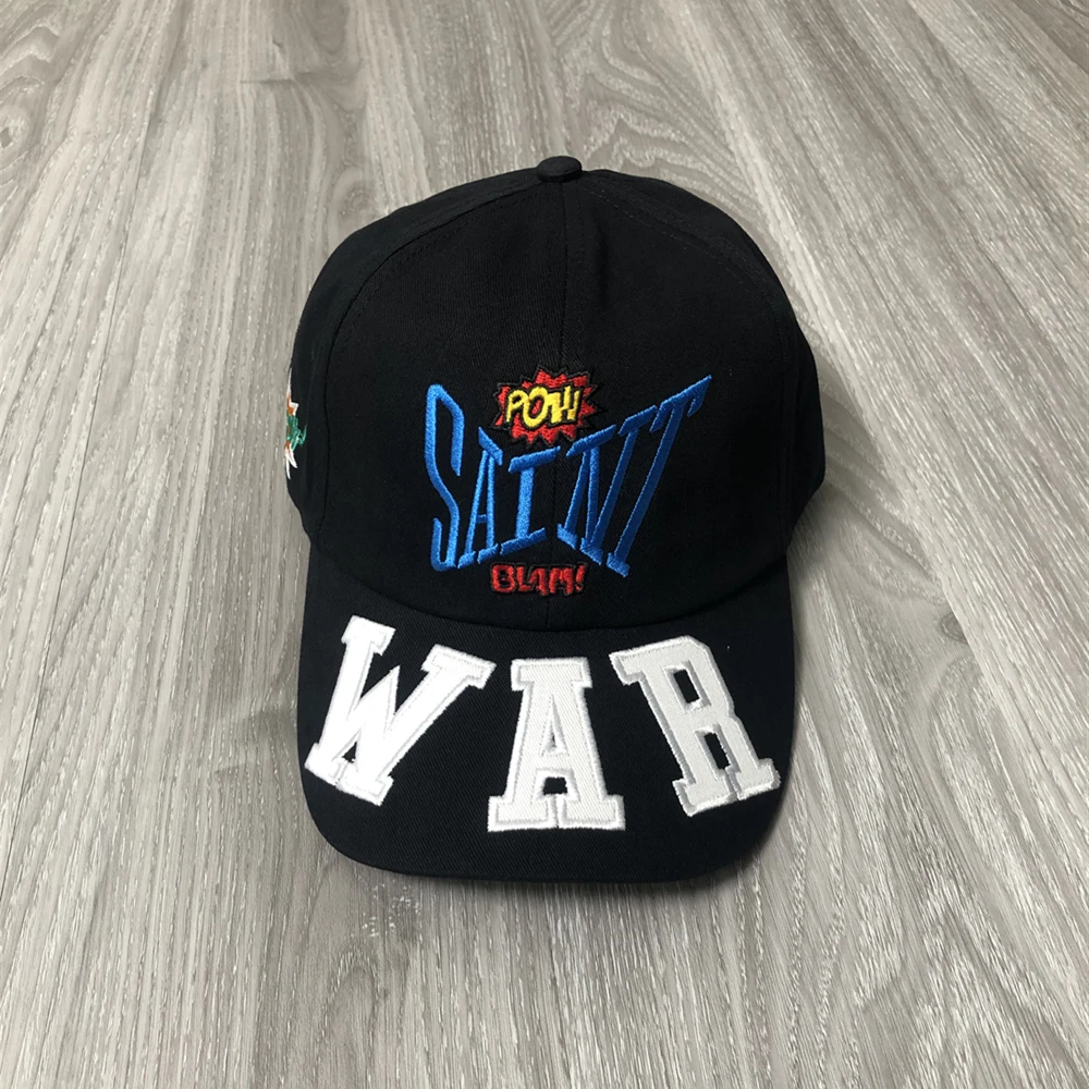 Frog Drift SAINT MICHAEL Streetwear Vintage Fashion Brand Embroidery LOGO Sunshade Adjustable Baseball Cap Hats For Men Unisex