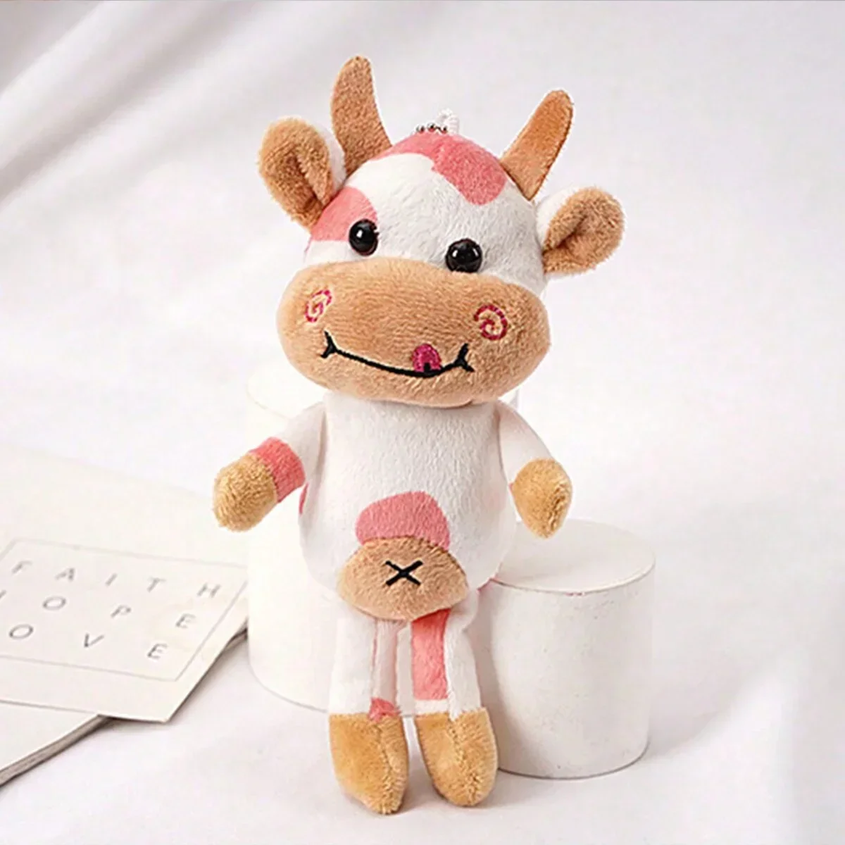 1pc-Cute pet cow plush toy - anxiety relief for cats and dogs