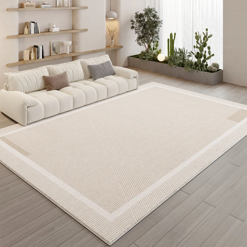 Cream Style Fluffy Soft Thickened Carpet Living Room No Care Waterproof Bedroom Large Area Carpets Home Sofa Non Slip Rug