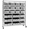Seville Classics Heavy Duty NSF bin Rack Solid Steel Wire Shelving Storage Unit,Patented Organizer for Warehouse,Includes 21 1